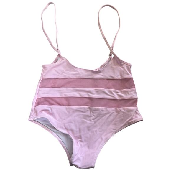 Oksa lilac pink sling suspender shorts pole bottoms mesh panels Medium - Picture 1 of 6